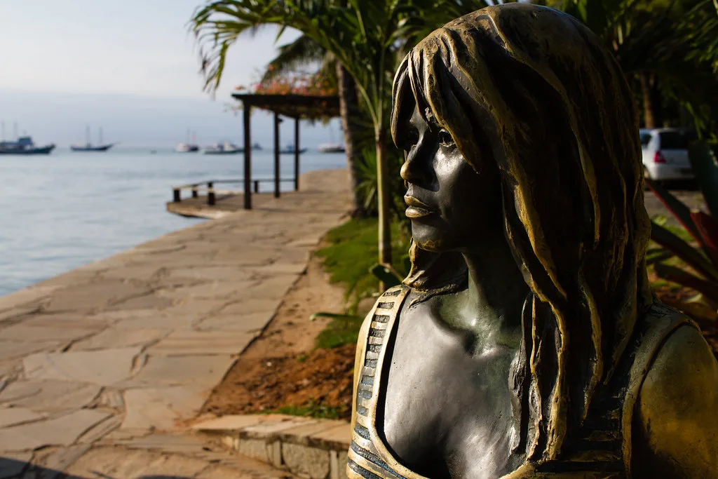 View of Brigitte Bardot in Búzios