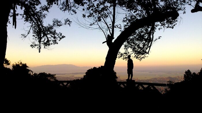 Silhouette in the panoramic view from Mirante do Excelsior