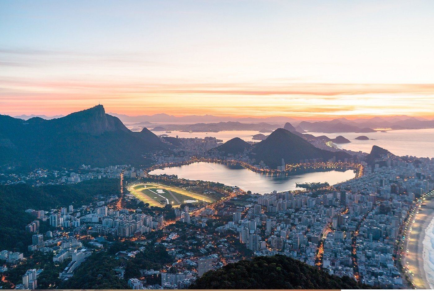 Panoramic view of Rio from Morro Dois Irmãos
