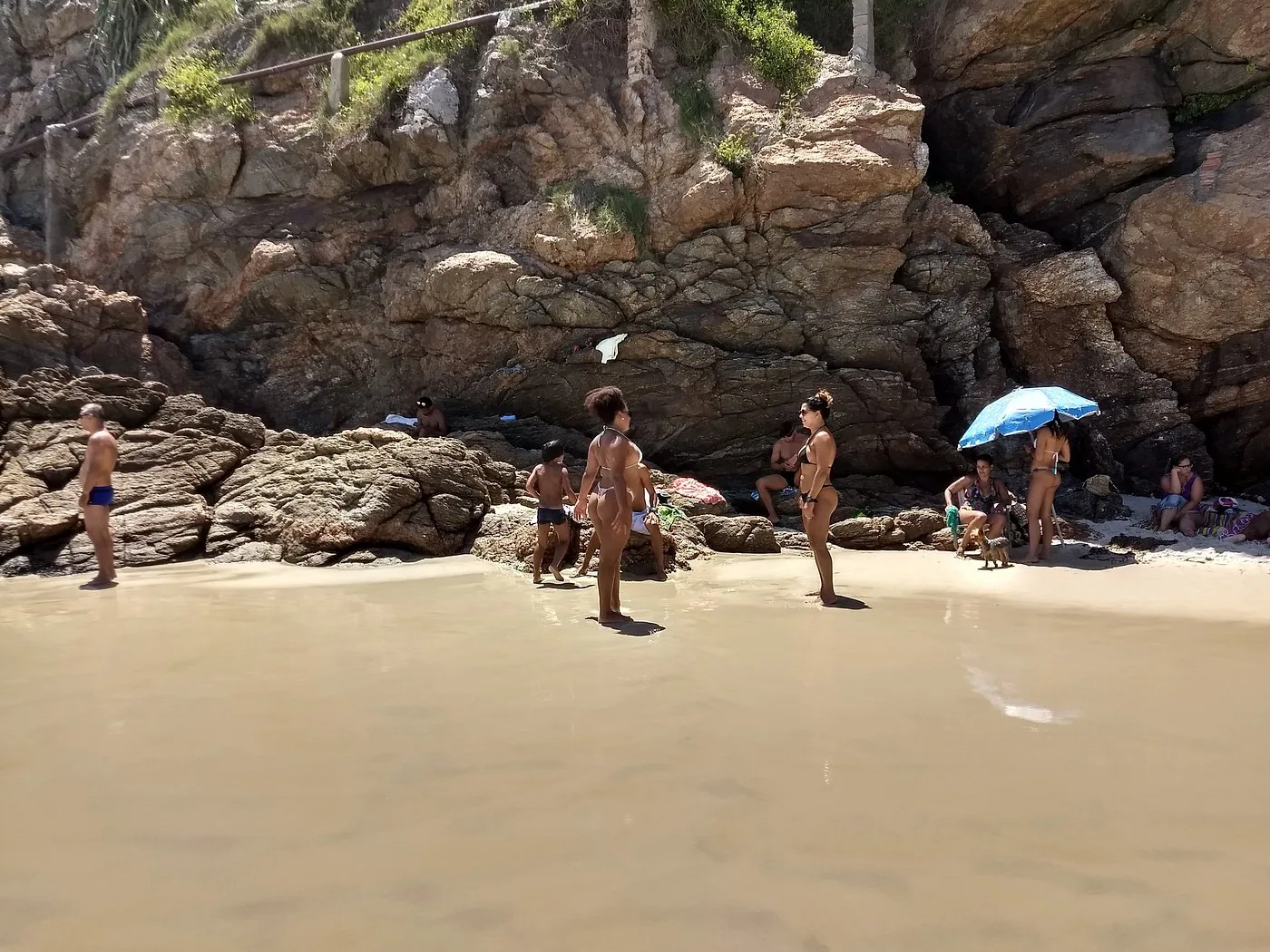 View of the small Joatinga beach
